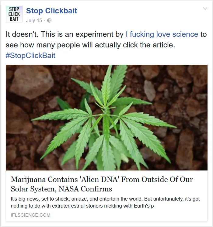 103 Times 'Stop Clickbait' Stopped Clickbait