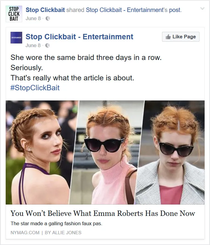 103 Times 'Stop Clickbait' Stopped Clickbait