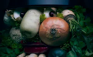 I Use Fruits And Vegetables To Create Realistic Looking Portraits