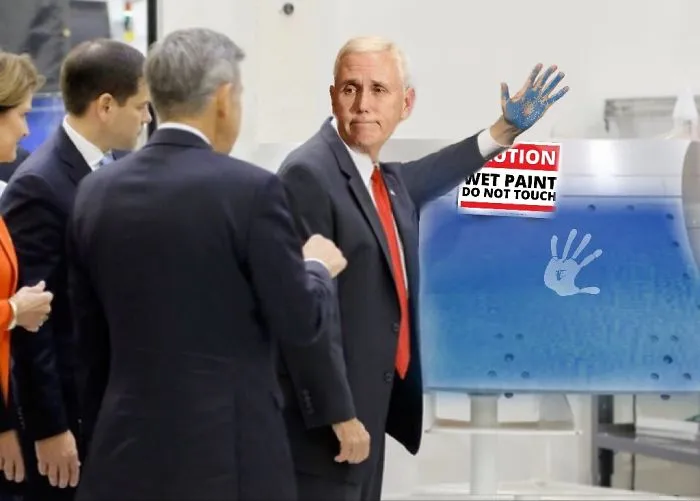 Mike Pence Ignores NASA’s ‘Do Not Touch’ Sign, And The Internet's Response Is Merciless