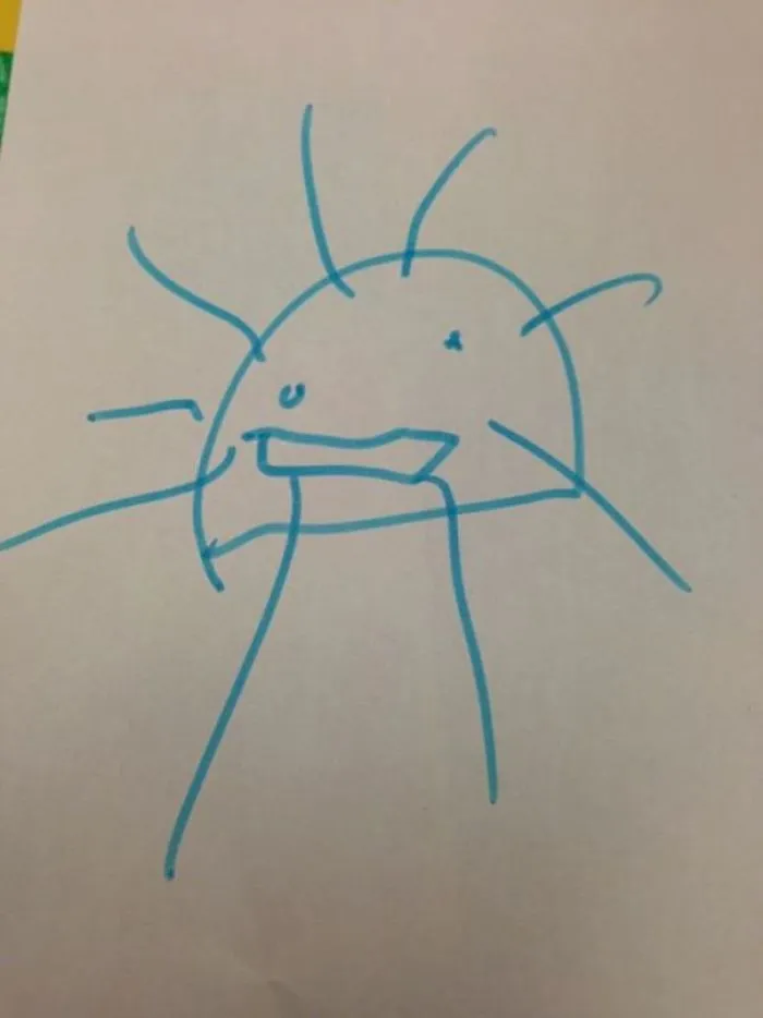 Soy profesor sustituto en una guardería, hoy me han hecho 7 retratos, este es el mejor