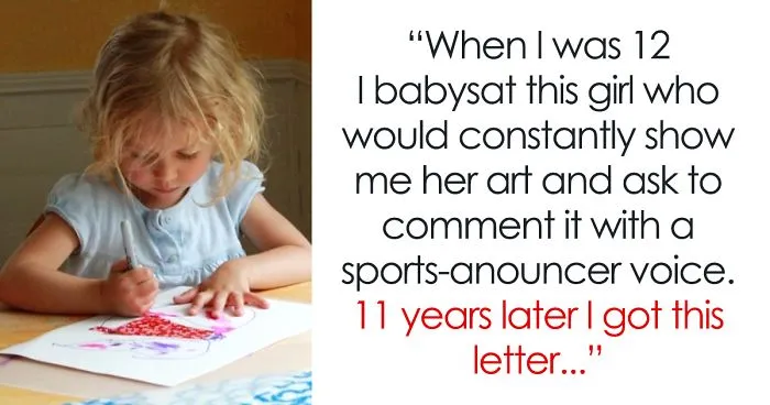 12-Year-Old Babysitter Encouraged A Little Girl She Was Watching, 11 Years Later She Got This Letter