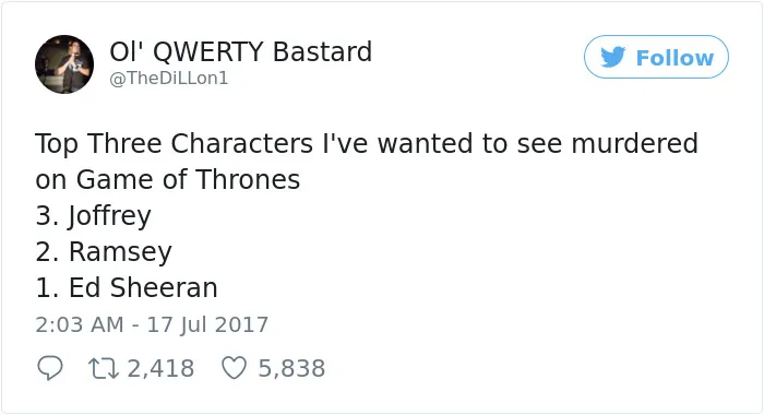66 Of The Most Hilarious Reactions To Ed Sheeran’s Cameo In Game Of Thrones