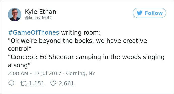 66 Of The Most Hilarious Reactions To Ed Sheeran’s Cameo In Game Of Thrones