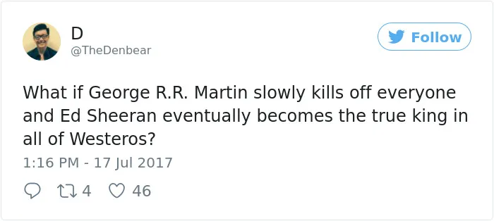 66 Of The Most Hilarious Reactions To Ed Sheeran’s Cameo In Game Of Thrones
