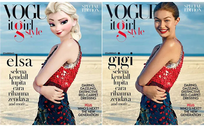 Elsa As Gigi Hadid