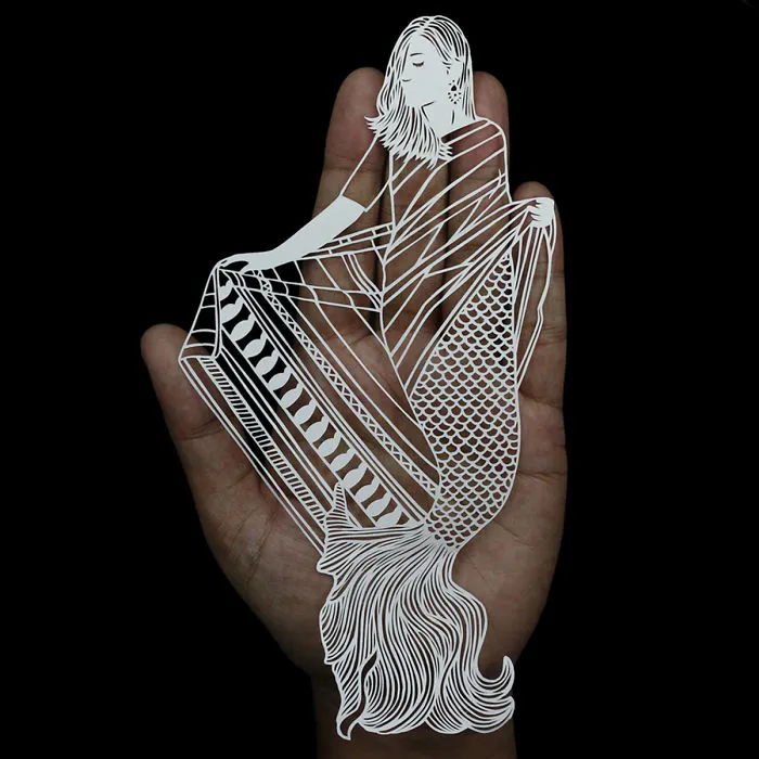 I Portray Indian Women Through My Intricate Mermaid Papercuts