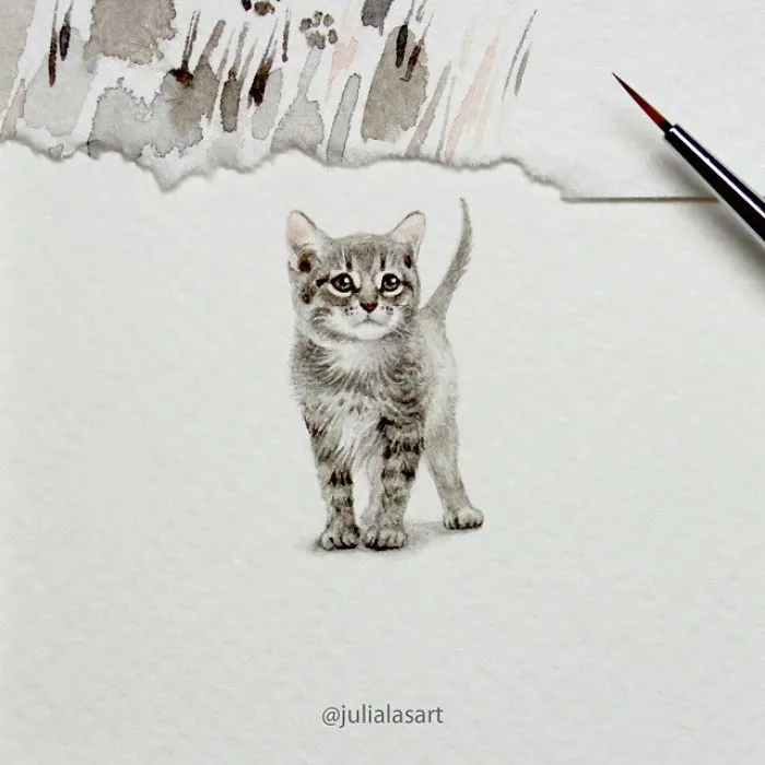Empecé a hacer pinturas en miniatura porque no tenía tiempo para hacerlas más grandes, y ahora son mi pasión