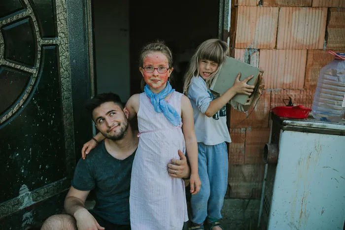 Young Romanian Family Living Beautifully In The Countryside