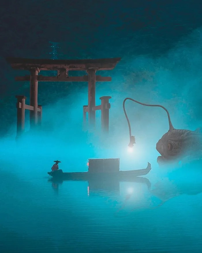 I'm A 16-Year-Old Artist Creating Blue Digital Artworks That Will Relax You