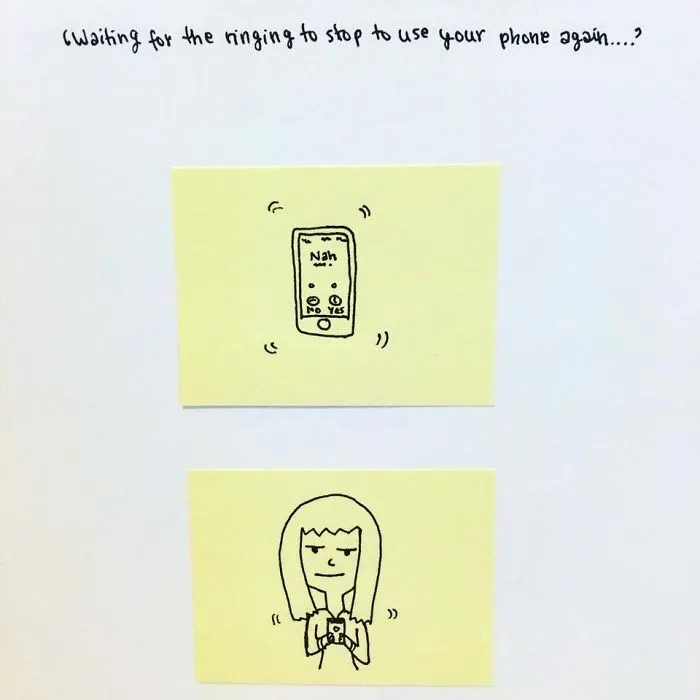 Turning Post-It Notes Into Fun Comics, Scribbling Down Annoying And Awkward Social Situations