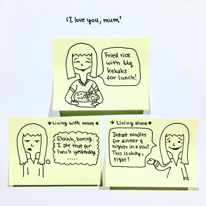 Turning Post-It Notes Into Fun Comics, Scribbling Down Annoying And Awkward Social Situations