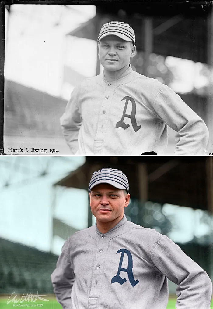Amos Strunk. Philadelphia Athletics, 1914