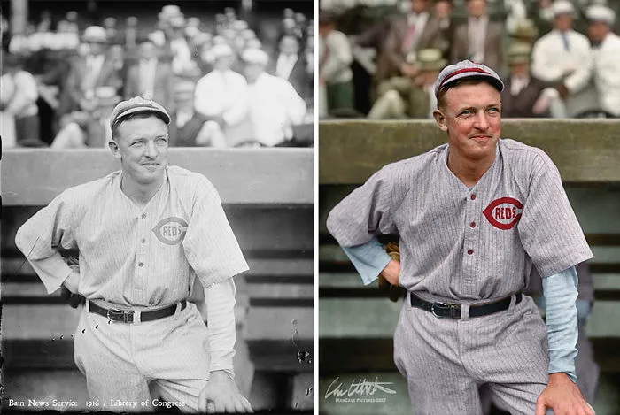 Pitching Great Christy Mathewson At His Last Appearance As A Player With The Cincinnati Reds, 1916
