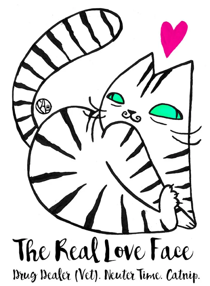 My Girlfriend Illustrates Our Life With 3 Cats And A Dog