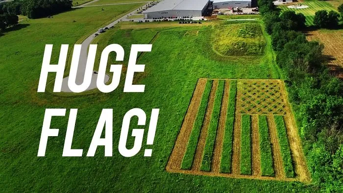 Giant Usa Flag Mowed For July 4th