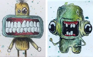 I Create Quirky Monsters From Random Paint Splashes Daily