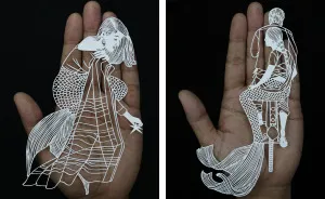 I Portray Indian Women Through My Intricate Mermaid Papercuts