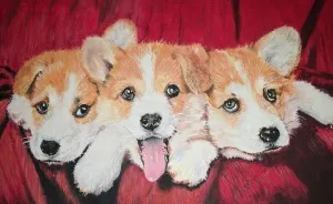 My Boyfriend Loves Corgis, So I Did My First Ever Oil Painting