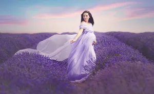 Photo Shoot In Lavender Field