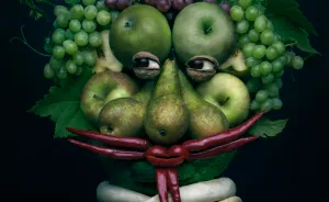 I Use Fruits And Vegetables To Create Realistic Looking Portraits