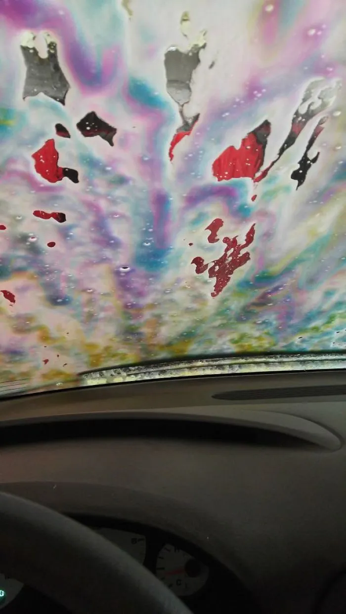 Windshield During The Elite Carwash