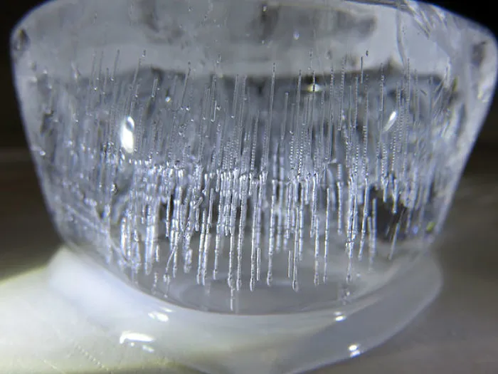 My Freezer Was Leaking Into A Cup And Made This Ice Block