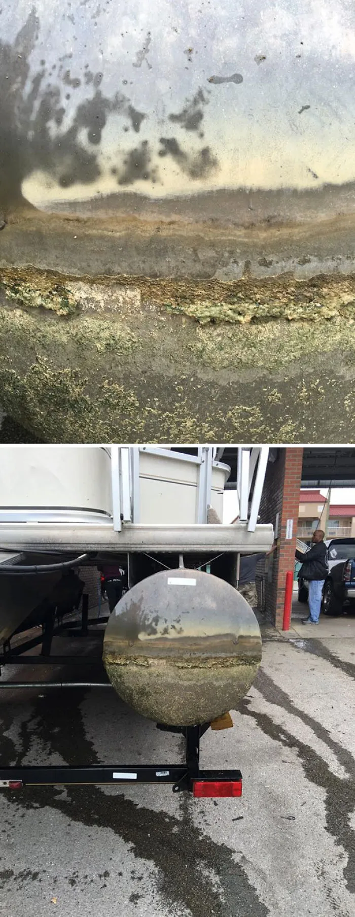 The Algae On My Pontoon Boat Looks Like A Pretty Good Painting