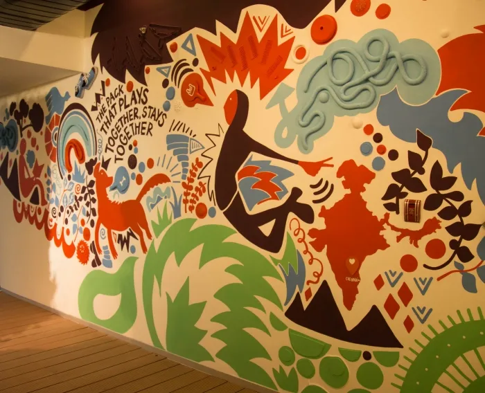 Wall Graphics Has Been Beautifully Painted By Employee Of The Office