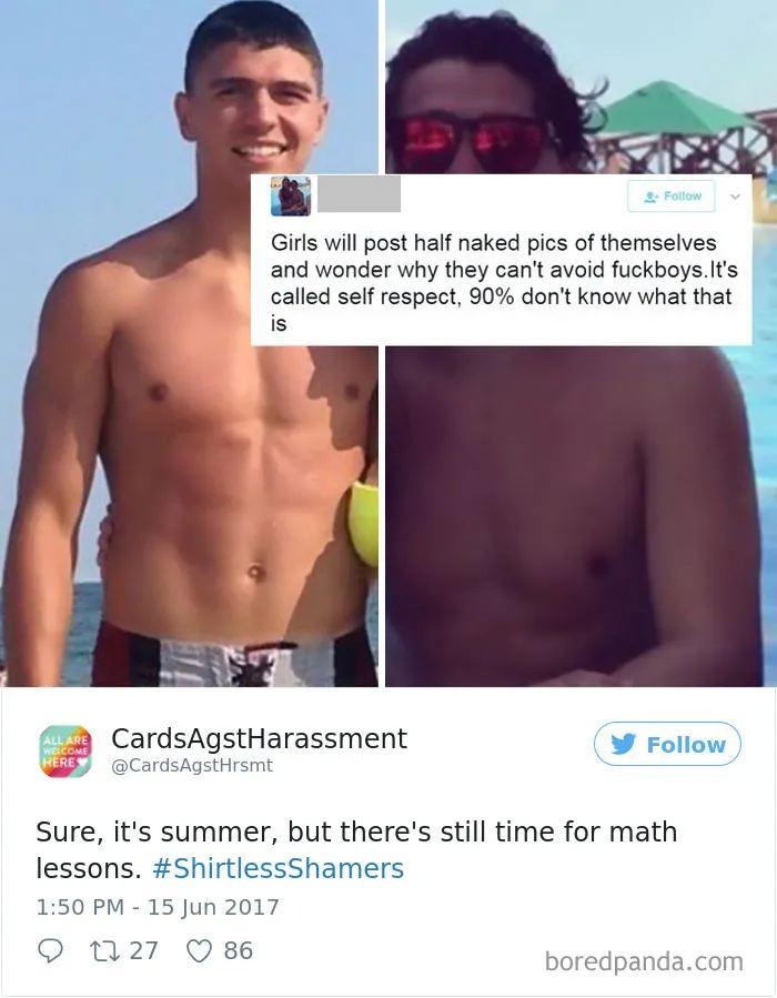 Woman Gets Sick Of Hypocritical Shirtless Men On Social Media, Starts Exposing Them One By One
