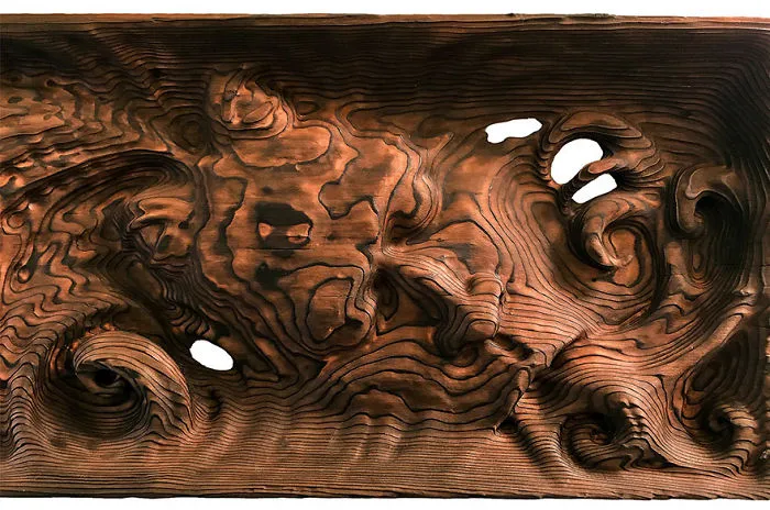 Artist Creates Unique Wood Sculptures Using An Ancient Woodworking Technique That He Saw In Visions