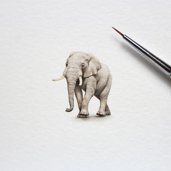 Empecé a hacer pinturas en miniatura porque no tenía tiempo para hacerlas más grandes, y ahora son mi pasión
