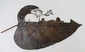 A Caterpillar Having Lunch Inspired Me To Start Creating Leaf Cutting Art