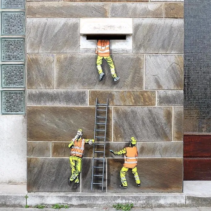 Secret Life Of Tiny Workers Revealed By This Belgium Street Artist