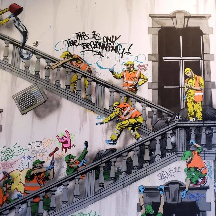 Secret Life Of Tiny Workers Revealed By This Belgium Street Artist