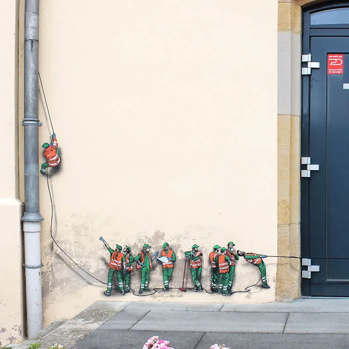 Secret Life Of Tiny Workers Revealed By This Belgium Street Artist