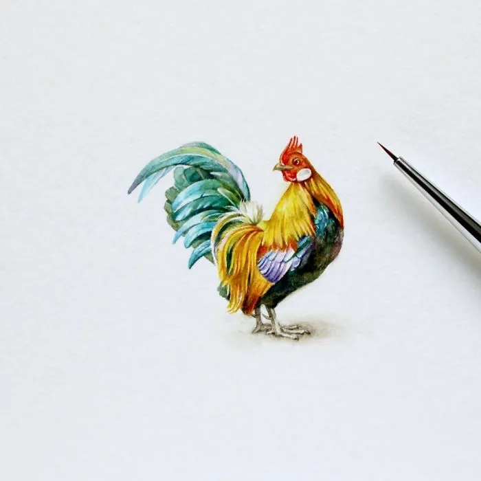 Empecé a hacer pinturas en miniatura porque no tenía tiempo para hacerlas más grandes, y ahora son mi pasión