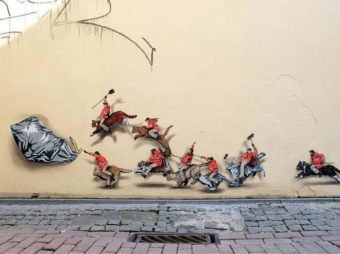 Secret Life Of Tiny Workers Revealed By This Belgium Street Artist