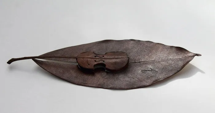 A Caterpillar Having Lunch Inspired Me To Start Creating Leaf Cutting Art