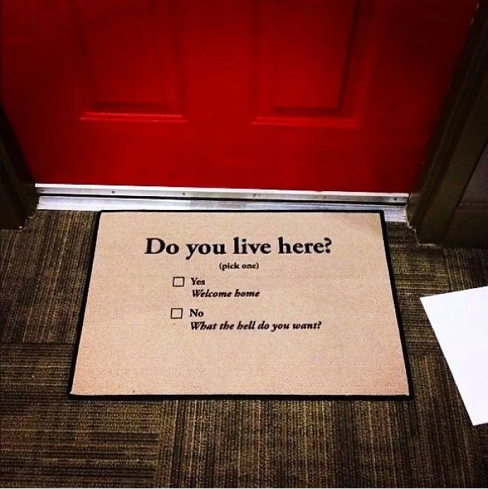 Give Your Doormates A Humorous Welcome With These Funny Doormats (10+ Pics)