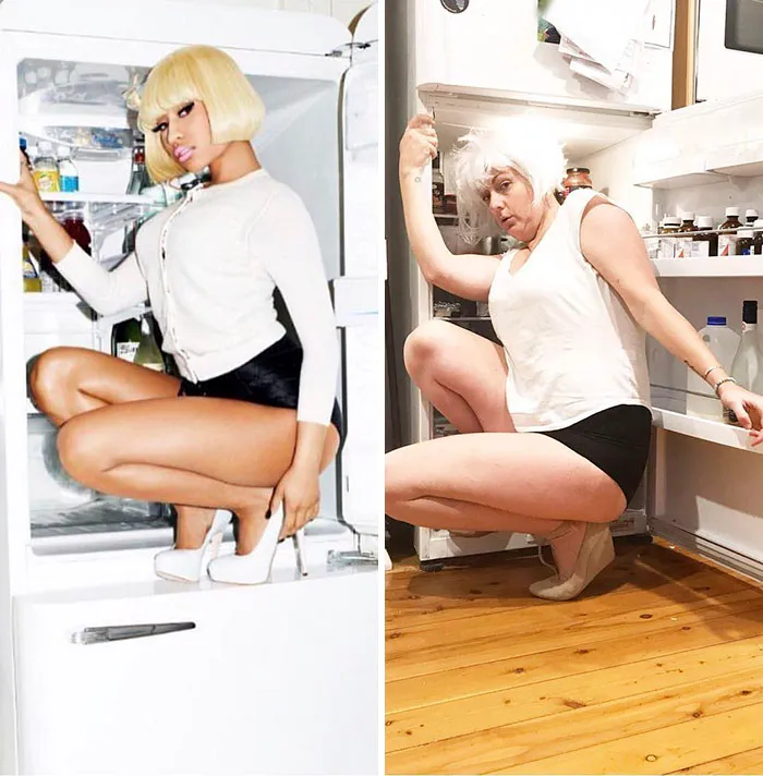 Esta comediante recrea de forma divertida las fotos de Instagram de los famosos (Parte 4)