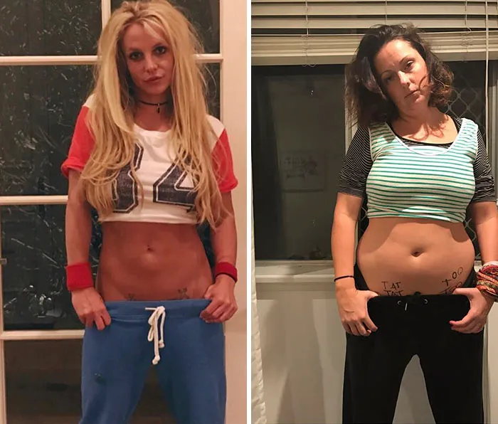 Woman Continues To Hilariously Recreate Celebrity Instagram Photos (76 Pics)