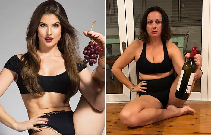 Esta comediante recrea de forma divertida las fotos de Instagram de los famosos (Parte 4)