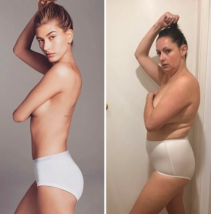 Woman Continues To Hilariously Recreate Celebrity Instagram Photos (76 Pics)