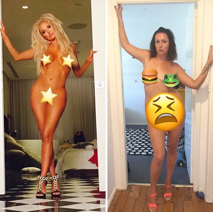 Woman Continues To Hilariously Recreate Celebrity Instagram Photos (76 Pics)