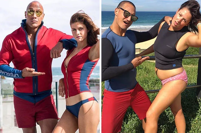 Woman Continues To Hilariously Recreate Celebrity Instagram Photos (76 Pics)