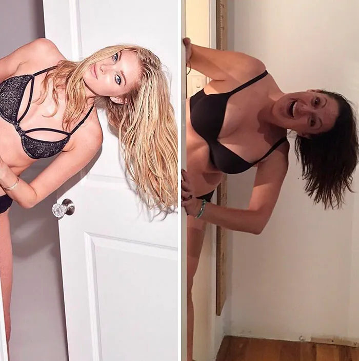 Woman Continues To Hilariously Recreate Celebrity Instagram Photos (76 Pics)