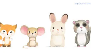Cute Forest Animals By Illustrator Marko Rop