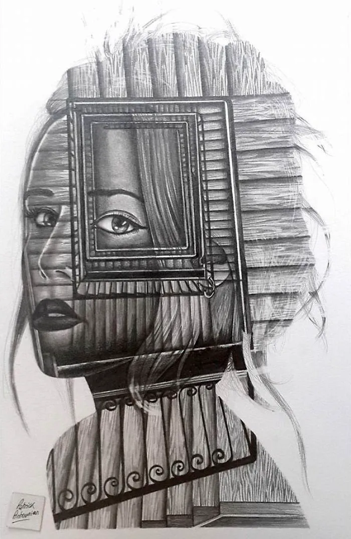 I Merge Buildings And People In My Double Exposure Drawings