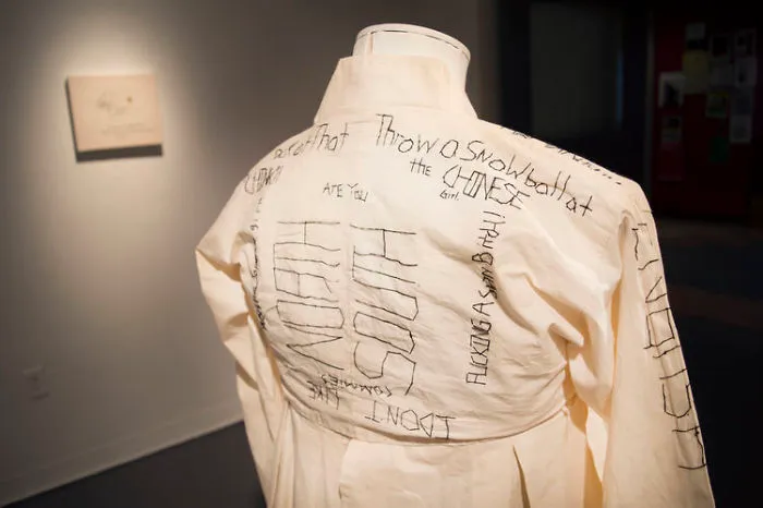 Korean American Artist Documents Every Hateful Phrase On A Mourning Dress